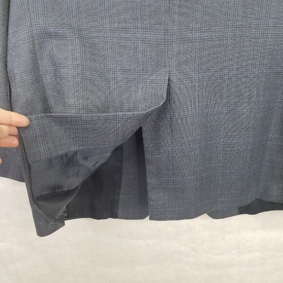 LRL Ralph Lauren Men's Sport Coat Blazer Size 42L Blue Grey Windowpane Silk Wool - Picture 9 of 16